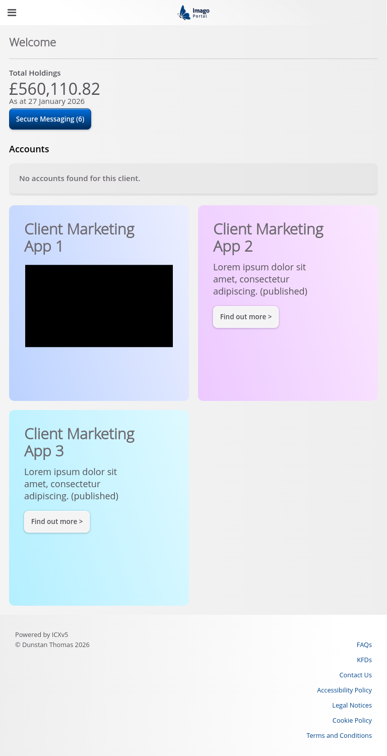 Role-Client > 01 Client Dashboard > No accounts